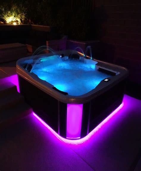 Luxury Hot Tub with LED lighting | Hot tub backyard, Hot tub room ...