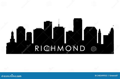 Richmond Skyline Silhouette. Vector Illustration | CartoonDealer.com ...