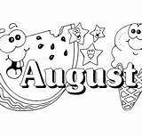 August Coloring Pages sketch template