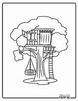 Treehouse Coloring Pages Free PDF Printables  Simply Love sketch template