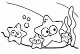 Starfish Coloring sketch template