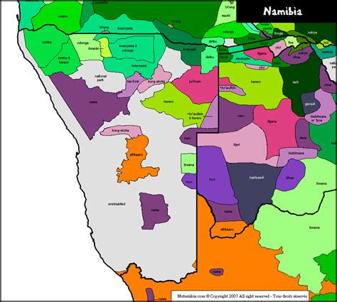 Botswana Language Map