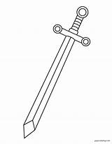 Sword Coloring Pages Print sketch template