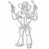 Colouring Cowboy Stock Illustrations – 199  sketch template