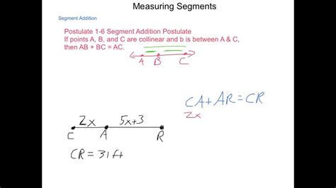 Measuring Segments Geometry A Quick Check 2:3