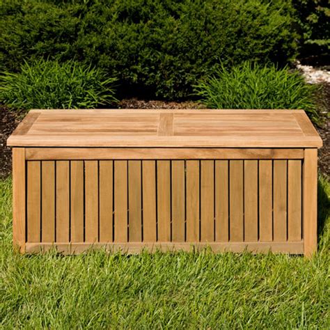 Holley 4 ft Teak Outdoor Storage Box | Outdoor furniture, Teak storage ...