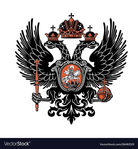 Coat arms russian empire Royalty Free Vector Image