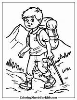 Hiking Coloring Pages Free Downloads  Sheets For Kids sketch template