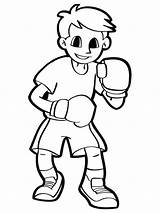 Boxer Fight Coloring Pages sketch template