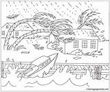 Tsunami Coloring Pages sketch template