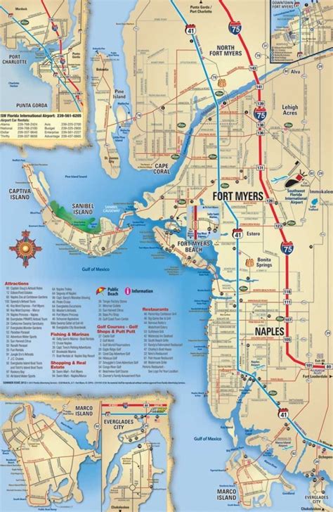 Southwest Florida Map, Attractions And Things To Do, Coupons - Coral Beach Florida Map ...