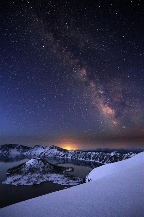 THE TRAVEL GURU — Milky Way above Crater Lake, Oregon by Karl...