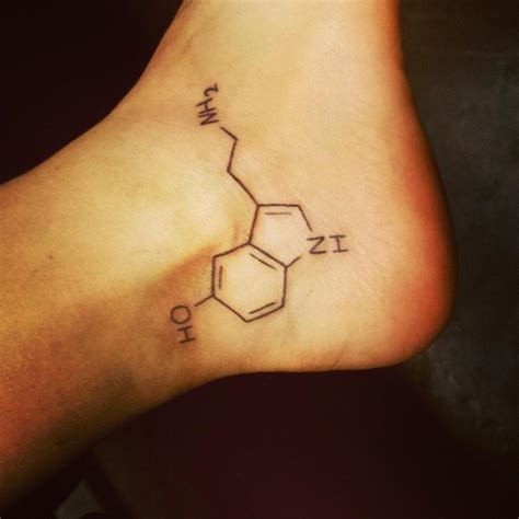 Serotonin Structure Tattoo