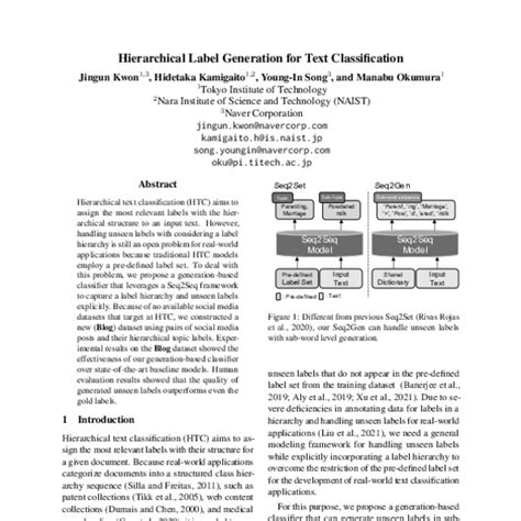 Hierarchical Label Generation for Text Classification - ACL Anthology