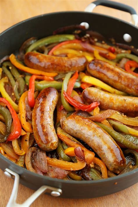 Skillet Italian Sausage, Peppers and Onions | Recipe | Recipes, Stuffed peppers, Sausage dishes