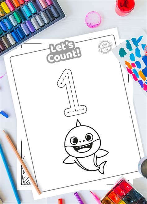 Learn Numbers With Baby Shark Printables! - TechiAzi