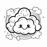 Floating Clouds Coloring Activity  Page sketch template