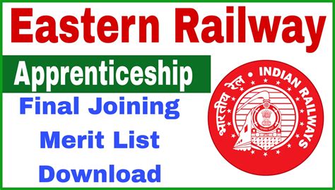 Eastern Railway Liluah Apprentice Joining Merit List 2023 - ITI Education