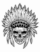 Native American Headdress Printable Coloring Pages Sketch Page sketch template