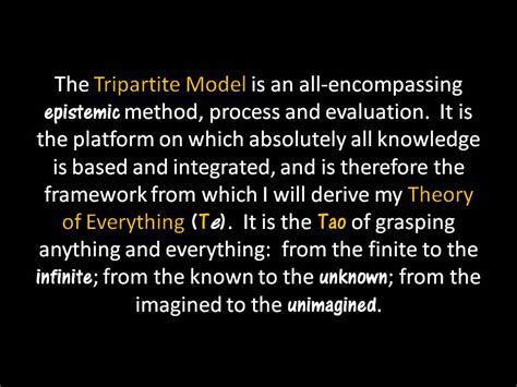 Theory of Algorithms: Part 4 - The Tripartite Model