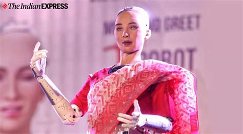 When SOPHIA, the robot wore a red sari in Kolkata | Technology Gallery News - The Indian Express