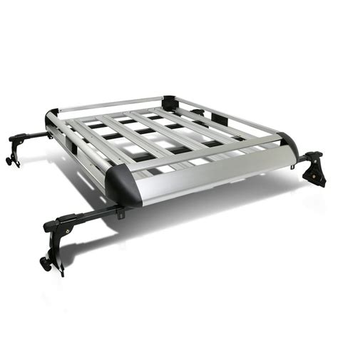 50" x 38" Aluminum Roof Rack Top Cargo Carrier Basket+Cross Bar (Silver) - Walmart.com - Walmart.com