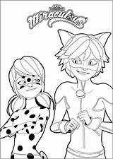 Miraculous Ladybug Coloring Pages Cat Noir Sketch Page sketch template