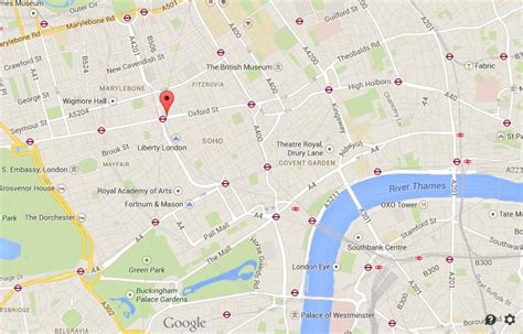 Where is Oxford Circus on map London