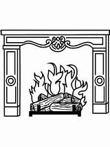 Fireplace Coloring Pages  Best For Kids sketch template