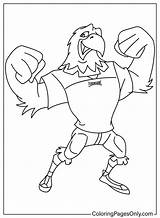 Mascot Swoop Coloring Page Free  Printable Pages sketch template