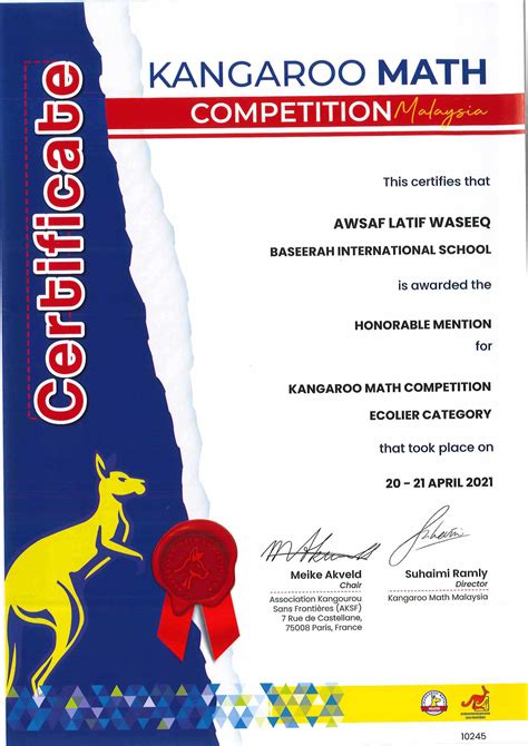 Kangaroo Math Competition - Baseerah International School Malaysia