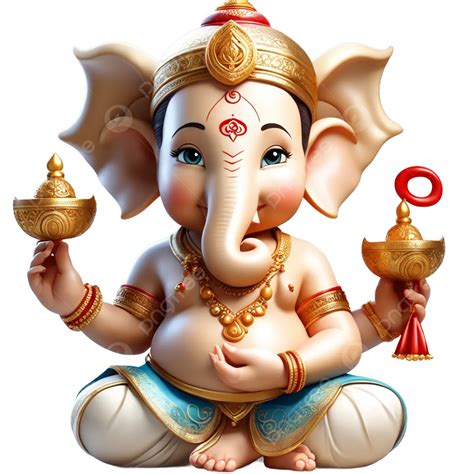 Cute Child 3d Holiday Cartoon Character With Ganesha, Cute Clipart ...