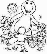 Printable Barney Coloring Pages sketch template