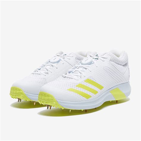 adidas Vector Mid Cricket Spikes - White/ Red - Mens Shoes