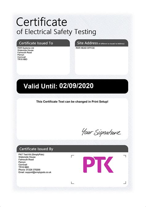 Portable Appliance Testing Reports And Certification In Simplypats V7 Pat Test Kit