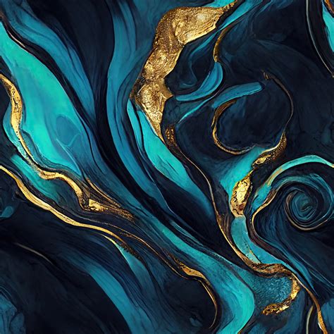 Teal Gold Luxury Marble Design Wallpaper | Happywall