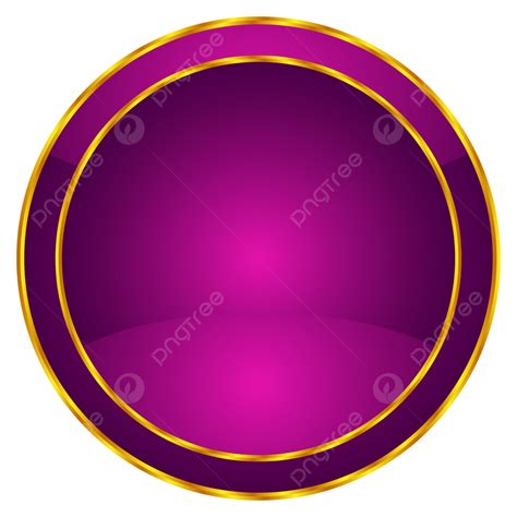 Golden Badge Vector Hd PNG Images, Golden Circle Badge Pink Color, Gold Circle, Golden, Circle ...