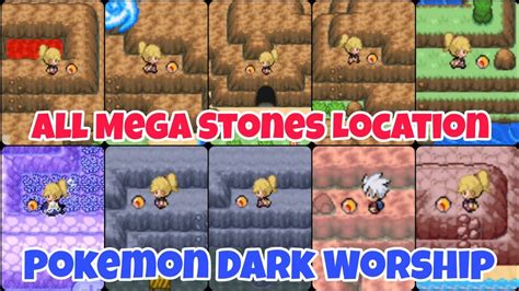 Pokemon Dark Worship All Mega Stones Location - YouTube