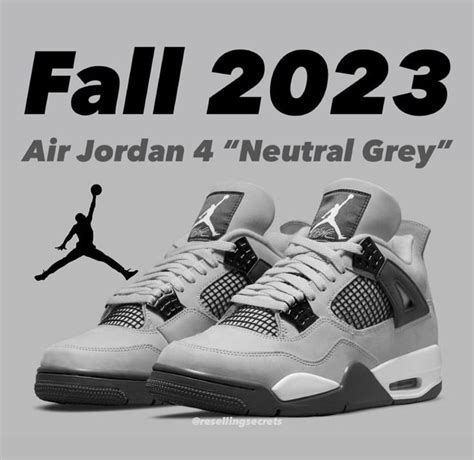 air jordan 4s fall 2023 neutral grey | Swag shoes, Jordan shoes retro ...