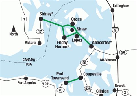 Washington State Ferries Map - Printable Map