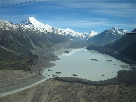 Tasman Lake has quickened the retreat of the Tasman Glacier. Description from en.wikipedia.org ...