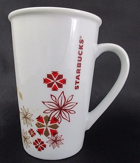 Starbucks 2013 Mug Christmas Holiday Tall Cup CoffeeTea Snowflakes #Starbucks | Mugs, Christmas ...