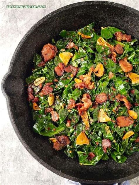 Pan Fried Collard Greens (Couve a Mineira) - Easy and Delish