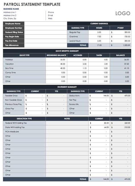 Payroll Template ~ MS Excel Templates