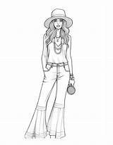 Free Printable Adult Fashion Coloring Page 41 For Kids And Adults sketch template
