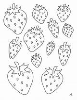 Strawberries Coloring Page sketch template