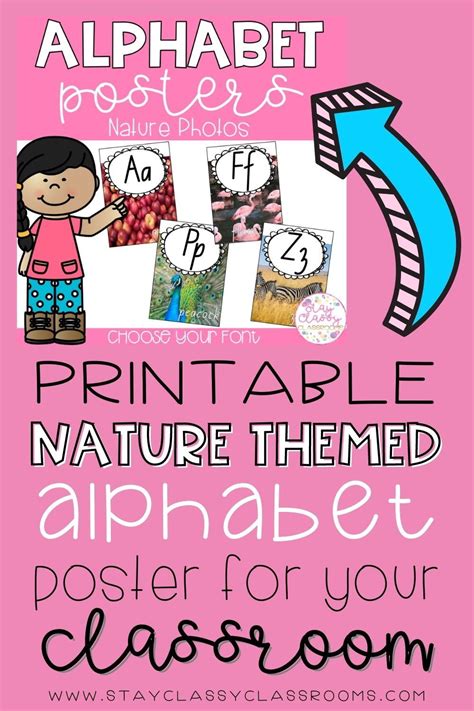 Nature themed alphabet wall art printables | Classroom learning space, Resource classroom ...