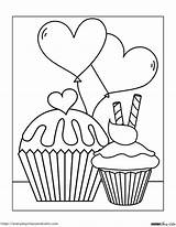 Free Printable Cupcake Coloring Pages sketch template