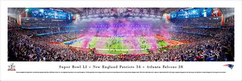 New England Patriots 2017 Super Bowl Champions Panoramic Art Print ...