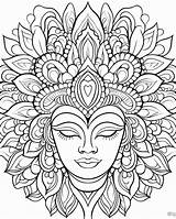 Traditional Indian Coloring Sheet  Premium AI Generated Image sketch template